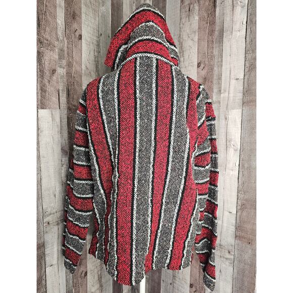 FRANK's TEXTILES Baja Mexican Pull Over HOODIE Rag XL Recycled Fiber VINTAGE - Picture 4 of 6
